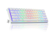 SOLAKAKA SK961 61% Wireless RGB Mechanical Gaming Keyboard - White - Red Switch